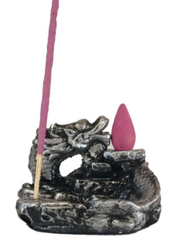 (6 cm) Porta Cono y Sahumerio Dragón+ 5 Conos