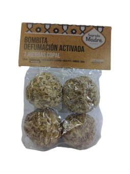 (7 Hierbas Copal) Bombita Defumación Activada Bolsita x 4