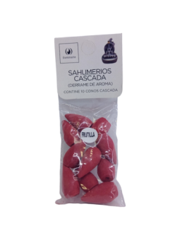 (Dulces Frutillas) Sahumerios Conos Cascada x 10