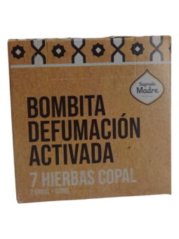 (7 Hierbas Copal) Bombita de Defumación Activada ECO x 8