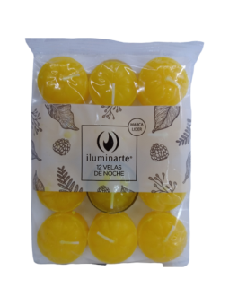 (Amarillo) V. Noche Color Iluminarte x 12 u.