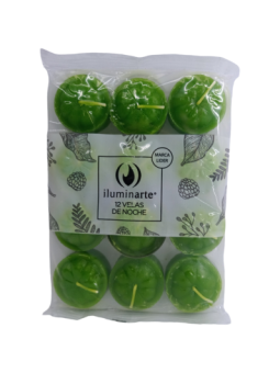 (Verde) V. Noche Color Iluminarte x 12 u.