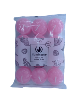 (Rosa) V. Noche Color Iluminarte x 12 u.