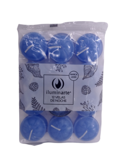 (Celeste) V. Noche Color Iluminarte x 12 u.