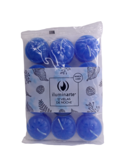 (Azul) V. Noche Color Iluminarte x 12 u.