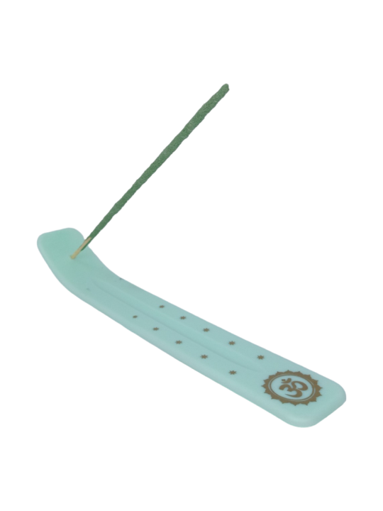 (Verde) Porta Sahumerio Plástico 24 cm Largo + 3 Sahumerios