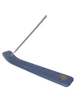 (Plateado) Porta Sahumerio Plástico 24 cm Largo + 3 Sahumerios