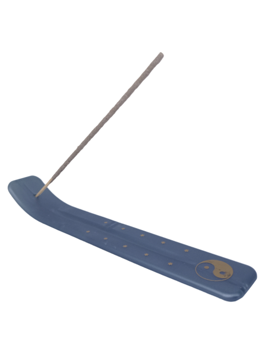 (Plateado) Porta Sahumerio Plástico 24 cm Largo + 3 Sahumerios