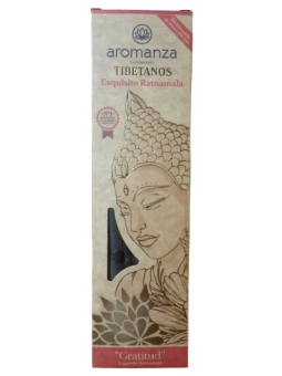 Exquisito Ratnamala (Gratitud) Sahumerios Tibetanos Black Aromanza x 8