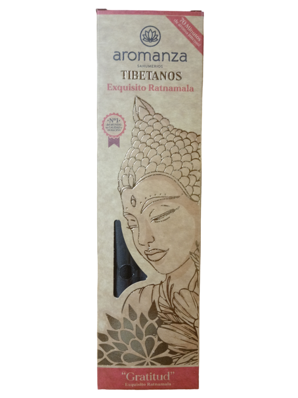 Exquisito Ratnamala (Gratitud) Sahumerios Tibetanos Black Aromanza x 8